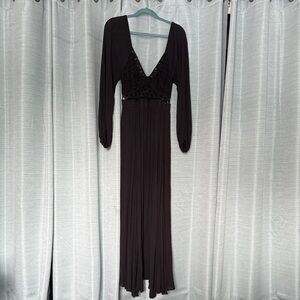 Free People Black Maxi Dress with Deep V-Neck